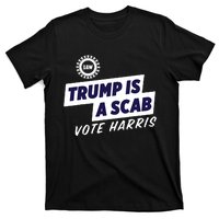 Uaw Union Trump Is A Scab Vote Kamala Harris Funny Uaw Red T-Shirt