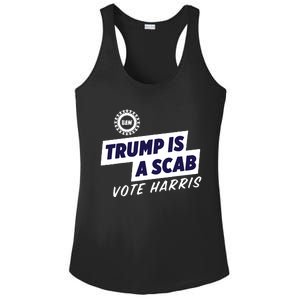 Uaw Union Trump Is A Scab Vote Kamala Harris Funny Uaw Red Ladies PosiCharge Competitor Racerback Tank