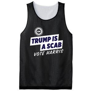 Uaw Union Trump Is A Scab Vote Kamala Harris Funny Uaw Red Mesh Reversible Basketball Jersey Tank