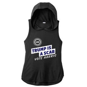 Uaw Union Trump Is A Scab Vote Kamala Harris Funny Uaw Red Gift Ladies PosiCharge Tri-Blend Wicking Draft Hoodie Tank