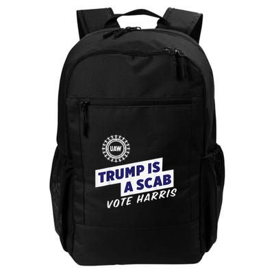 Uaw Union Trump Is A Scab Vote Kamala Harris Funny Uaw Red Gift Daily Commute Backpack