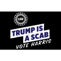 Uaw Union Trump Is A Scab Vote Kamala Harris Funny Uaw Red Gift Bumper Sticker