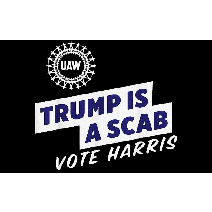 Uaw Union Trump Is A Scab Vote Kamala Harris Funny Uaw Red Gift Bumper Sticker