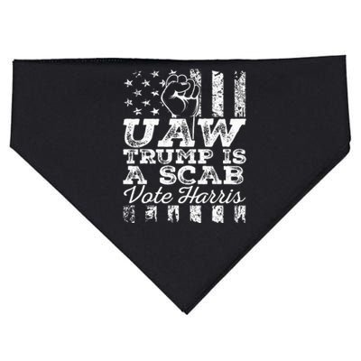 Uaw Union Trump Is A Scab Vote Kamala Harris Funny Uaw Red USA-Made Doggie Bandana