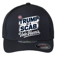 Uaw Union Trump Is A Scab Vote Kamala Harris Funny Flexfit Unipanel Trucker Cap