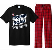 Uaw Union Trump Is A Scab Vote Kamala Harris Funny Pajama Set