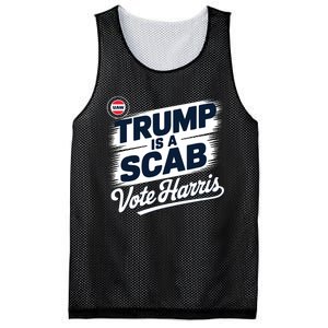 Uaw Union Trump Is A Scab Vote Kamala Harris Funny Mesh Reversible Basketball Jersey Tank