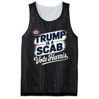 Uaw Union Trump Is A Scab Vote Kamala Harris Funny Mesh Reversible Basketball Jersey Tank