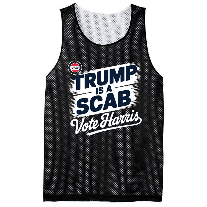 Uaw Union Trump Is A Scab Vote Kamala Harris Funny Mesh Reversible Basketball Jersey Tank