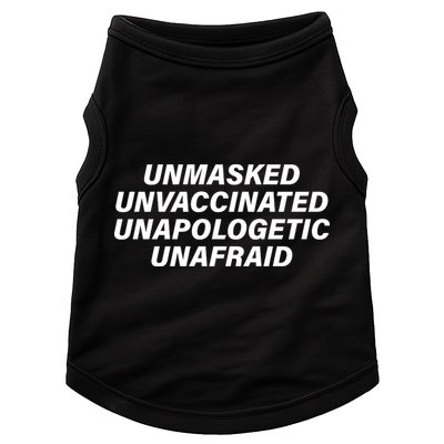 Unmasked Unvaccinated Unapologetic Unafraid Doggie Tank