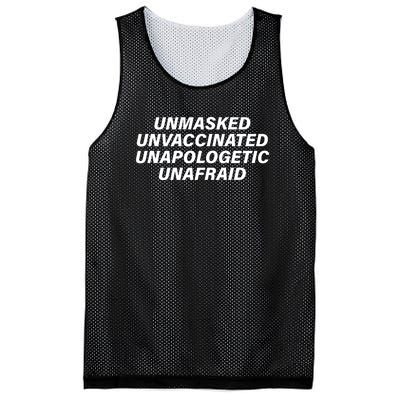 Unmasked Unvaccinated Unapologetic Unafraid Mesh Reversible Basketball Jersey Tank