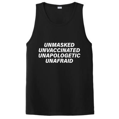 Unmasked Unvaccinated Unapologetic Unafraid PosiCharge Competitor Tank