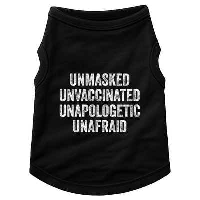 Unmasked Unvaccinated Unapologetic Unafraid Doggie Tank