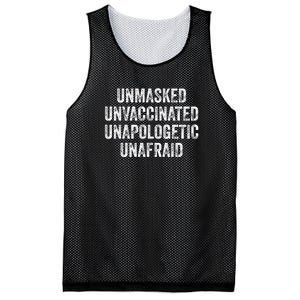 Unmasked Unvaccinated Unapologetic Unafraid Mesh Reversible Basketball Jersey Tank