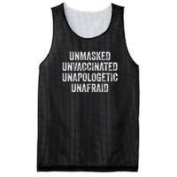 Unmasked Unvaccinated Unapologetic Unafraid Mesh Reversible Basketball Jersey Tank