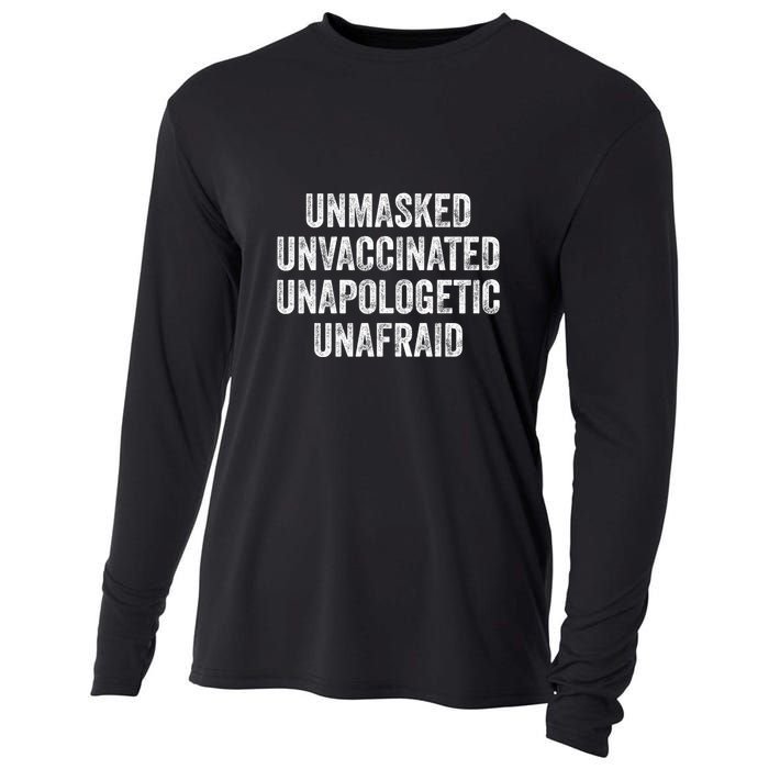 Unmasked Unvaccinated Unapologetic Unafraid Cooling Performance Long Sleeve Crew