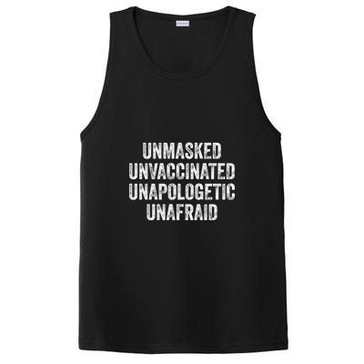 Unmasked Unvaccinated Unapologetic Unafraid PosiCharge Competitor Tank