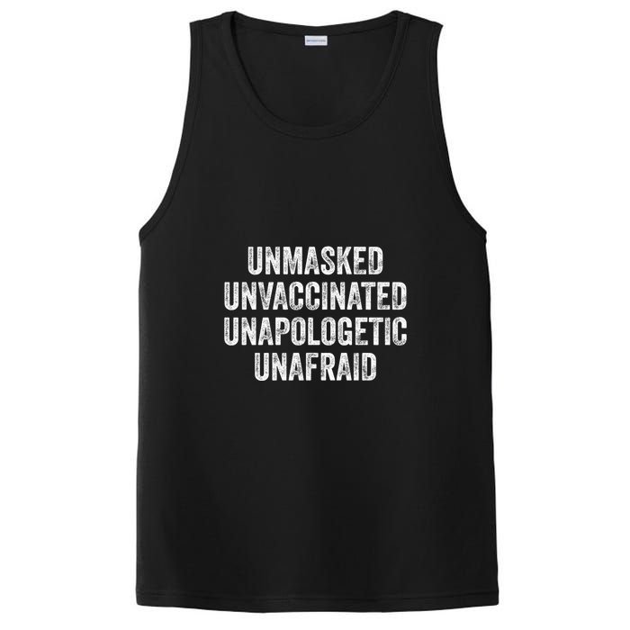 Unmasked Unvaccinated Unapologetic Unafraid PosiCharge Competitor Tank