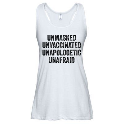 Unmasked Unvaccinated Unapologetic Unafraid Ladies Essential Flowy Tank