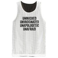 Unmasked Unvaccinated Unapologetic Unafraid Mesh Reversible Basketball Jersey Tank