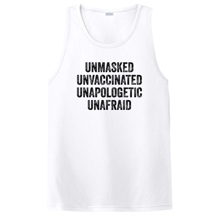 Unmasked Unvaccinated Unapologetic Unafraid PosiCharge Competitor Tank