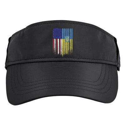 USA Ukraine Ukrainian Flag Trident Roots Retro Adult Drive Performance Visor