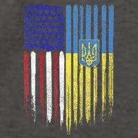 USA Ukraine Ukrainian Flag Trident Roots Retro Vector Backpack