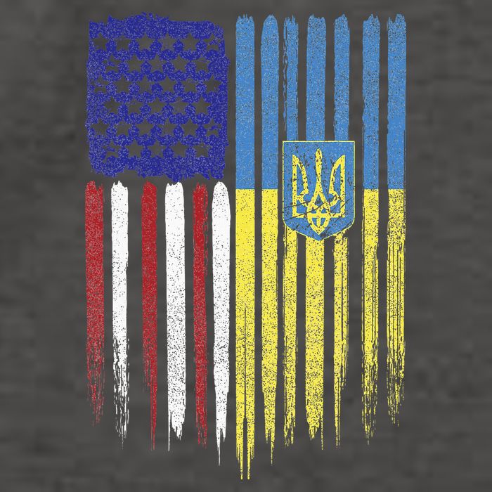 USA Ukraine Ukrainian Flag Trident Roots Retro Vector Backpack