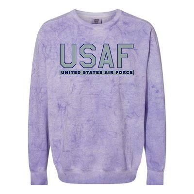 Usaf Us United States Colorblast Crewneck Sweatshirt