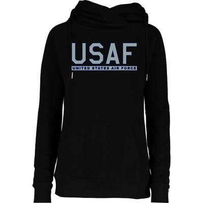 Usaf Us United States Womens Funnel Neck Pullover Hood