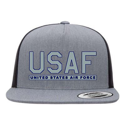 Usaf Us United States Flat Bill Trucker Hat