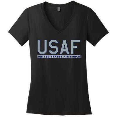 Usaf Us United States Women's V-Neck T-Shirt