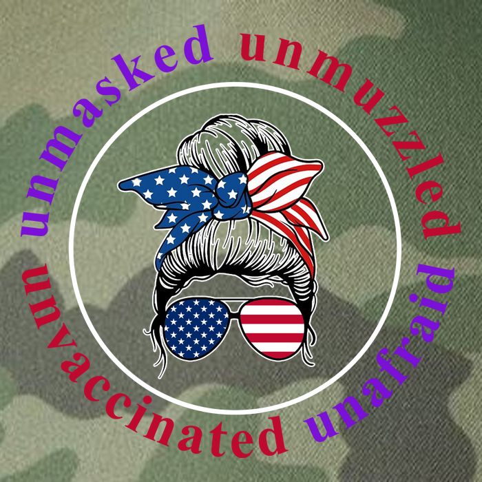 Unmasked Unmuzzled Unvaccinated Unafraid Messy Bun Legacy Tie Dye Trucker Hat