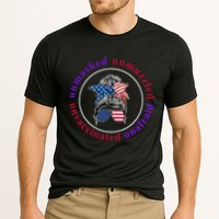 Unmasked Unmuzzled Unvaccinated Unafraid Messy Bun Performance Shirt