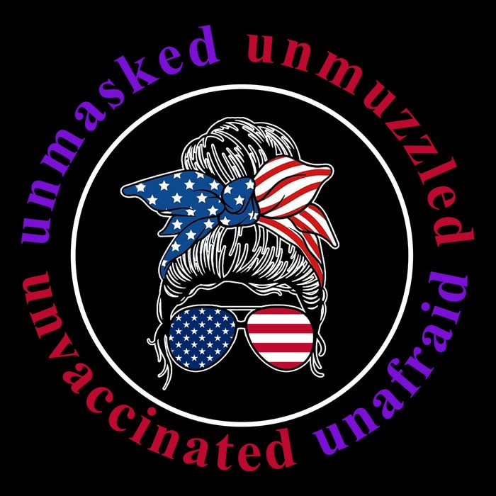 Unmasked Unmuzzled Unvaccinated Unafraid Messy Bun Performance Shirt