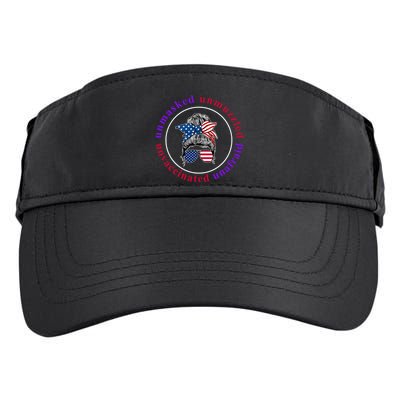 Unmasked Unmuzzled Unvaccinated Unafraid Messy Bun Adult Drive Performance Visor