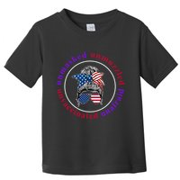Unmasked Unmuzzled Unvaccinated Unafraid Messy Bun Toddler T-Shirt