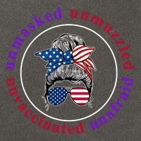 Unmasked Unmuzzled Unvaccinated Unafraid Messy Bun Cotton Canvas Backpack
