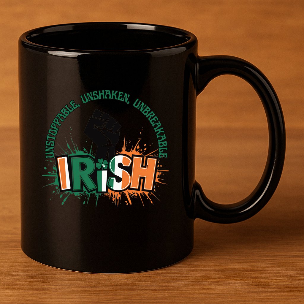 Unstoppable Unshaken Unbreakable Irish Pride St PatrickS Gift 11oz C Handle Ceramic Mug