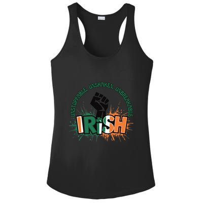 Unstoppable Unshaken Unbreakable Irish Pride St PatrickS Gift Ladies PosiCharge Competitor Racerback Tank