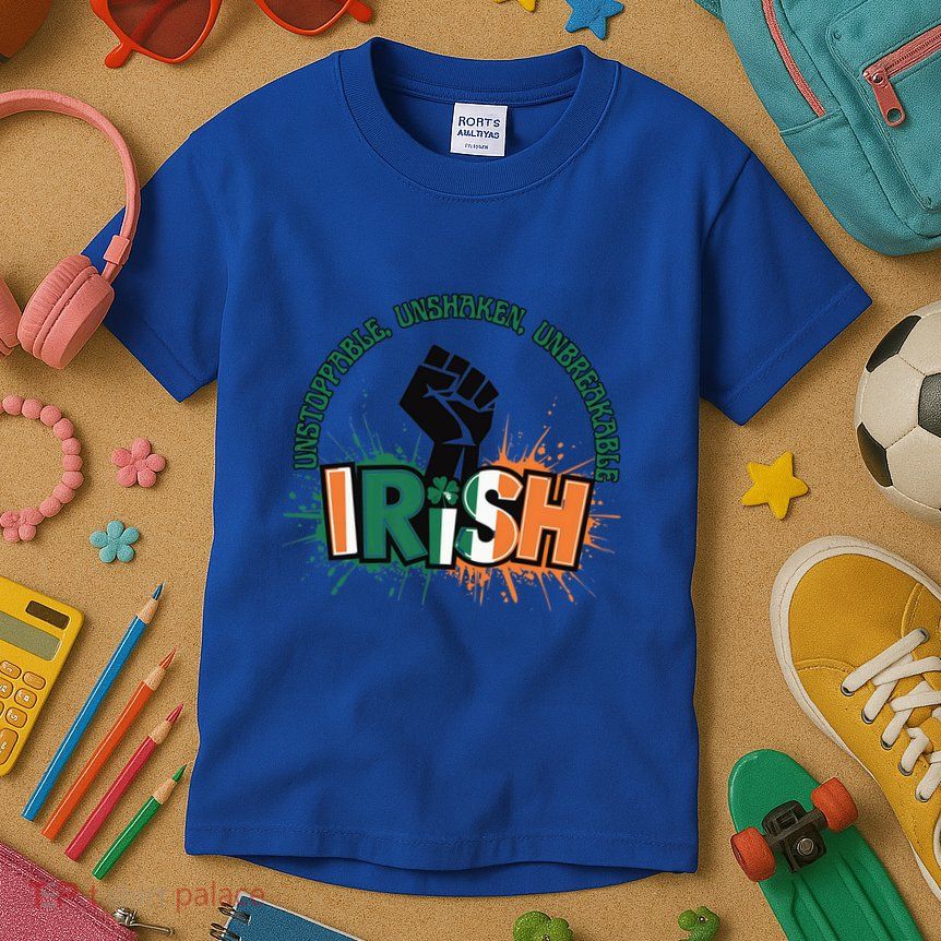 Unstoppable Unshaken Unbreakable Irish Pride St PatrickS Gift Kids T-Shirt