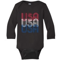 USA USA USA Baby Long Sleeve Bodysuit