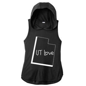 Utah Ut Ladies PosiCharge Tri-Blend Wicking Draft Hoodie Tank