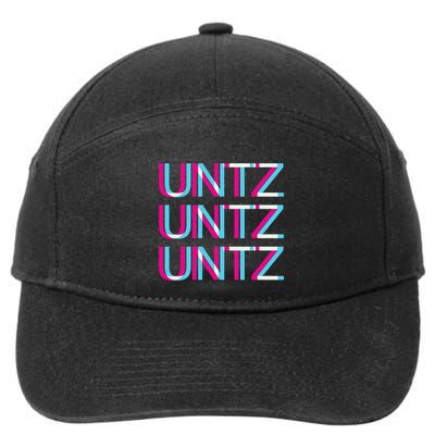 Untz Untz Untz Glitch I Trippy Edm Festival Clothing Techno 7-Panel Snapback Hat