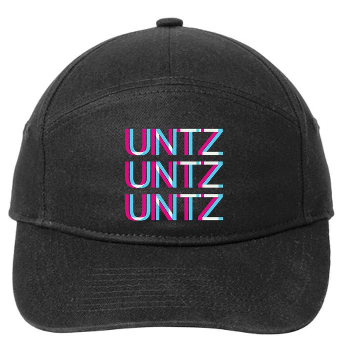 Untz Untz Untz Glitch I Trippy Edm Festival Clothing Techno 7-Panel Snapback Hat