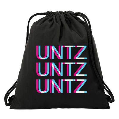 Untz Untz Untz Glitch I Trippy Edm Festival Clothing Techno Drawstring Bag
