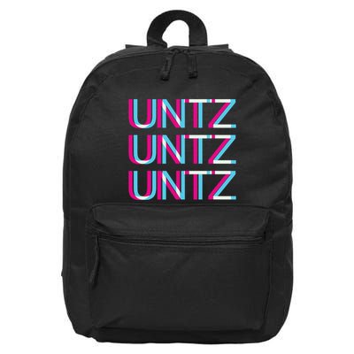 Untz Untz Untz Glitch I Trippy Edm Festival Clothing Techno 16 in Basic Backpack