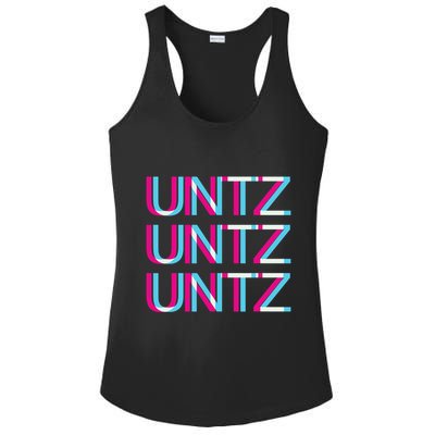 Untz Untz Untz Glitch I Trippy Edm Festival Clothing Techno Ladies PosiCharge Competitor Racerback Tank