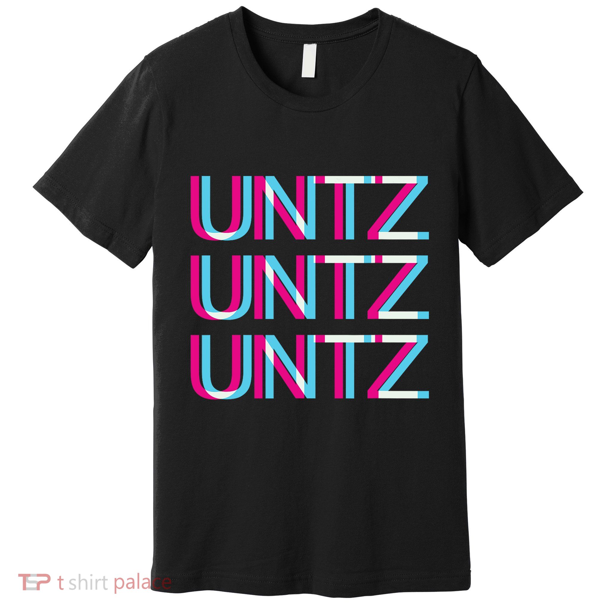 Untz Untz Untz Glitch I Trippy Edm Festival Clothing Techno Premium T-Shirt