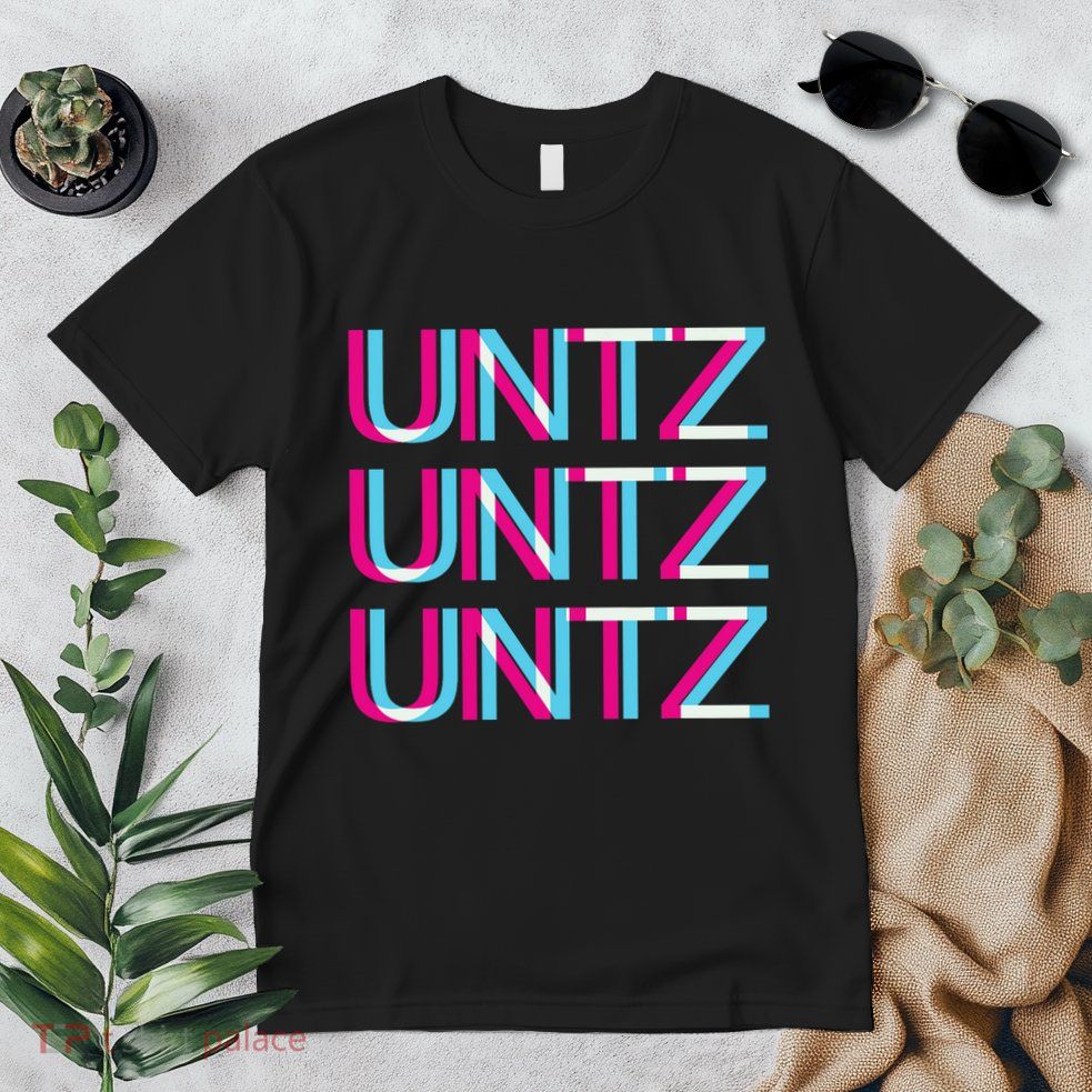 Untz Untz Untz Glitch I Trippy Edm Festival Clothing Techno Premium T-Shirt